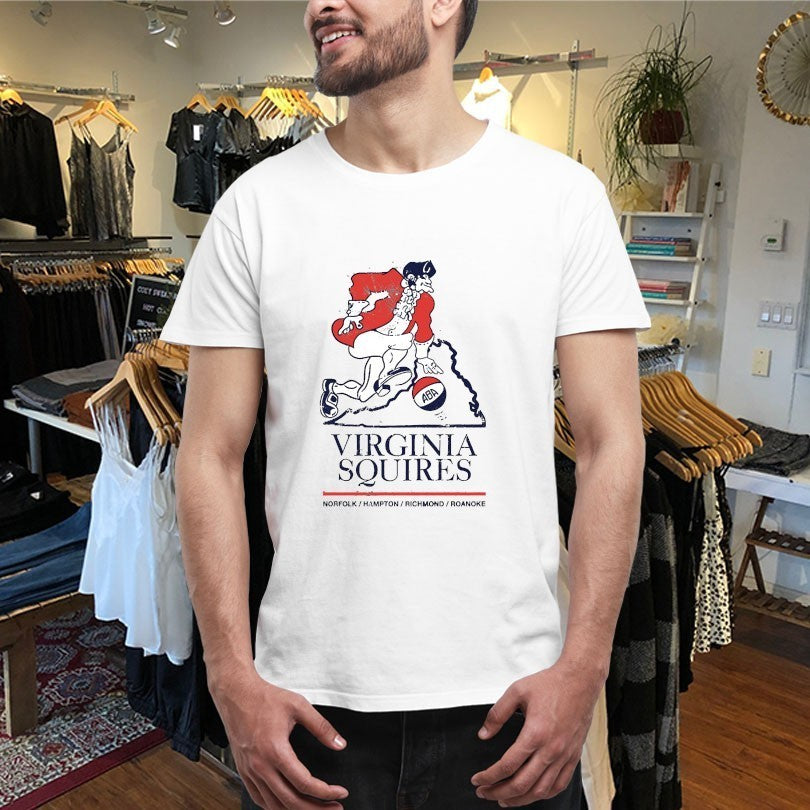 Virginia Squires 1970-1972 Norfolk Hampton Richmond Roanoke Logo Shirts