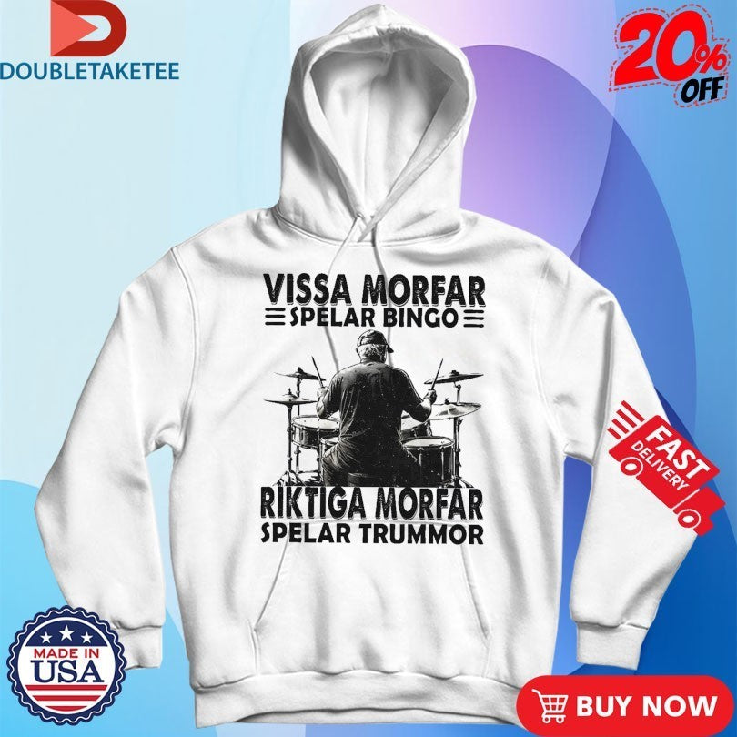Vissa Morfar Spelar Bingo Riktiga Morfar Spelar Trummor Shirts