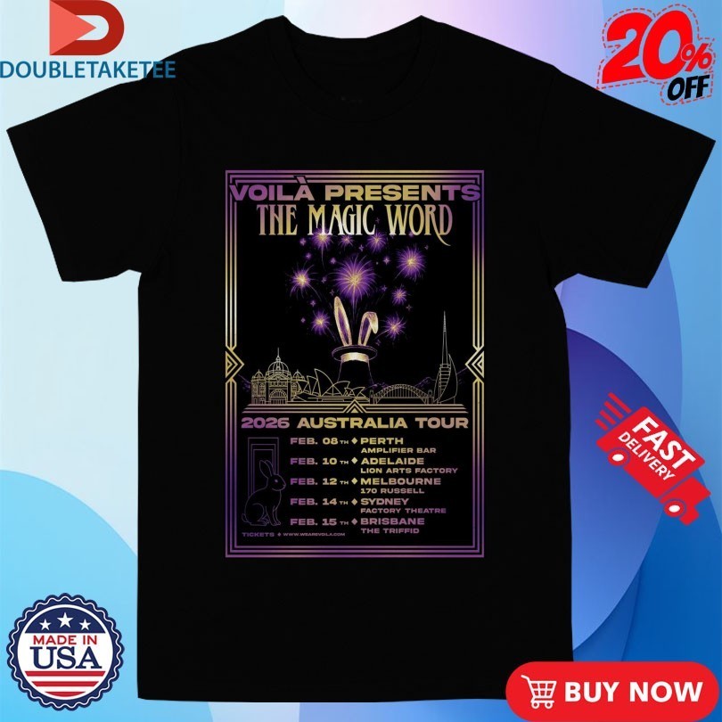 Voilà The Magic World 2026 Australia Tour Shirts