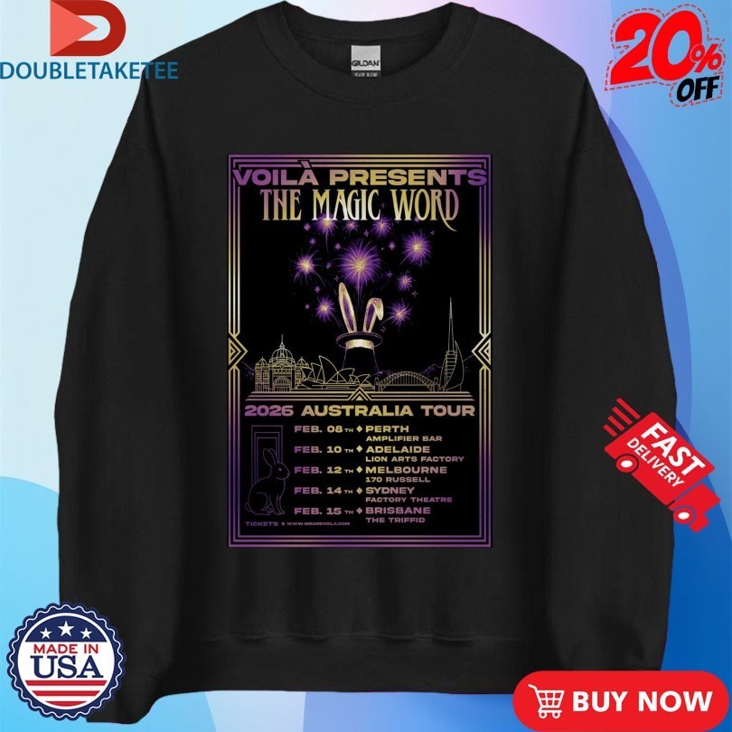 Voilà The Magic World 2026 Australia Tour Shirts