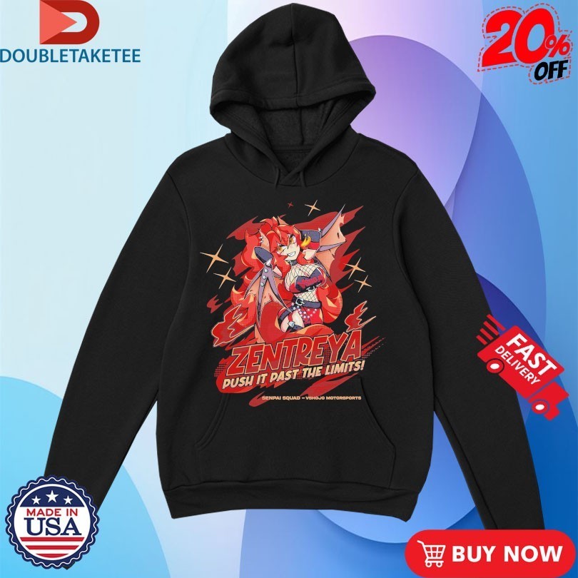 Vshojo Motorsports X Senpai Squad Zentreya Push It Past The Limits Anime Waifu Shirts