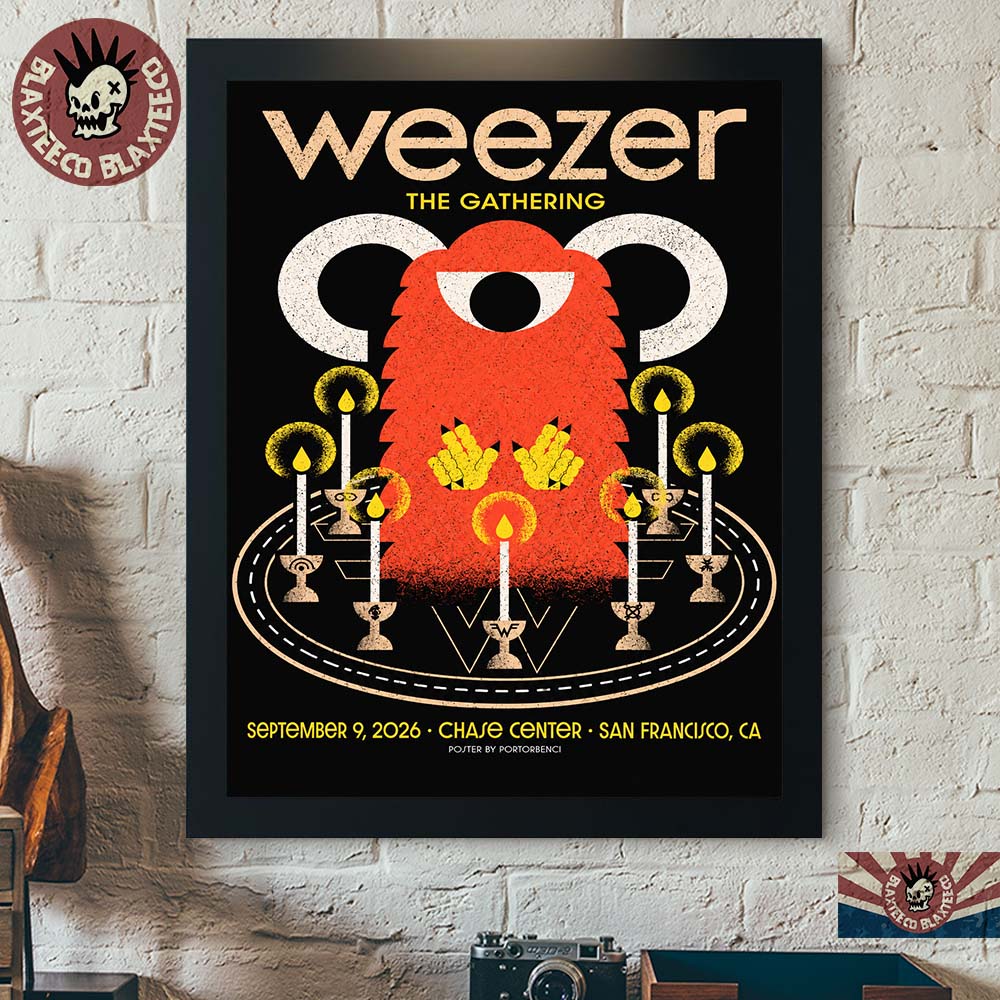 Weezer San Francisco CA 2026 Event Poster Live At Chase Center On September 9 2026 Home Decor Poster Canvas