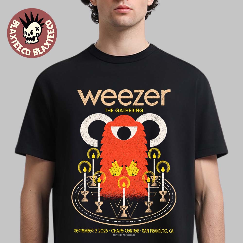 Weezer San Francisco CA 2026 Event Poster Live At Chase Center On September 9 2026 T-Shirt
