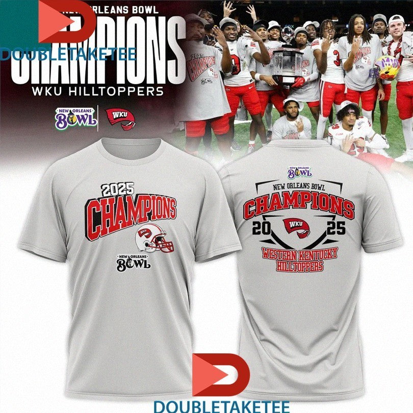 Western Kentucky Hilltoppers 2025 New Orleans Bowl Champions Shirts