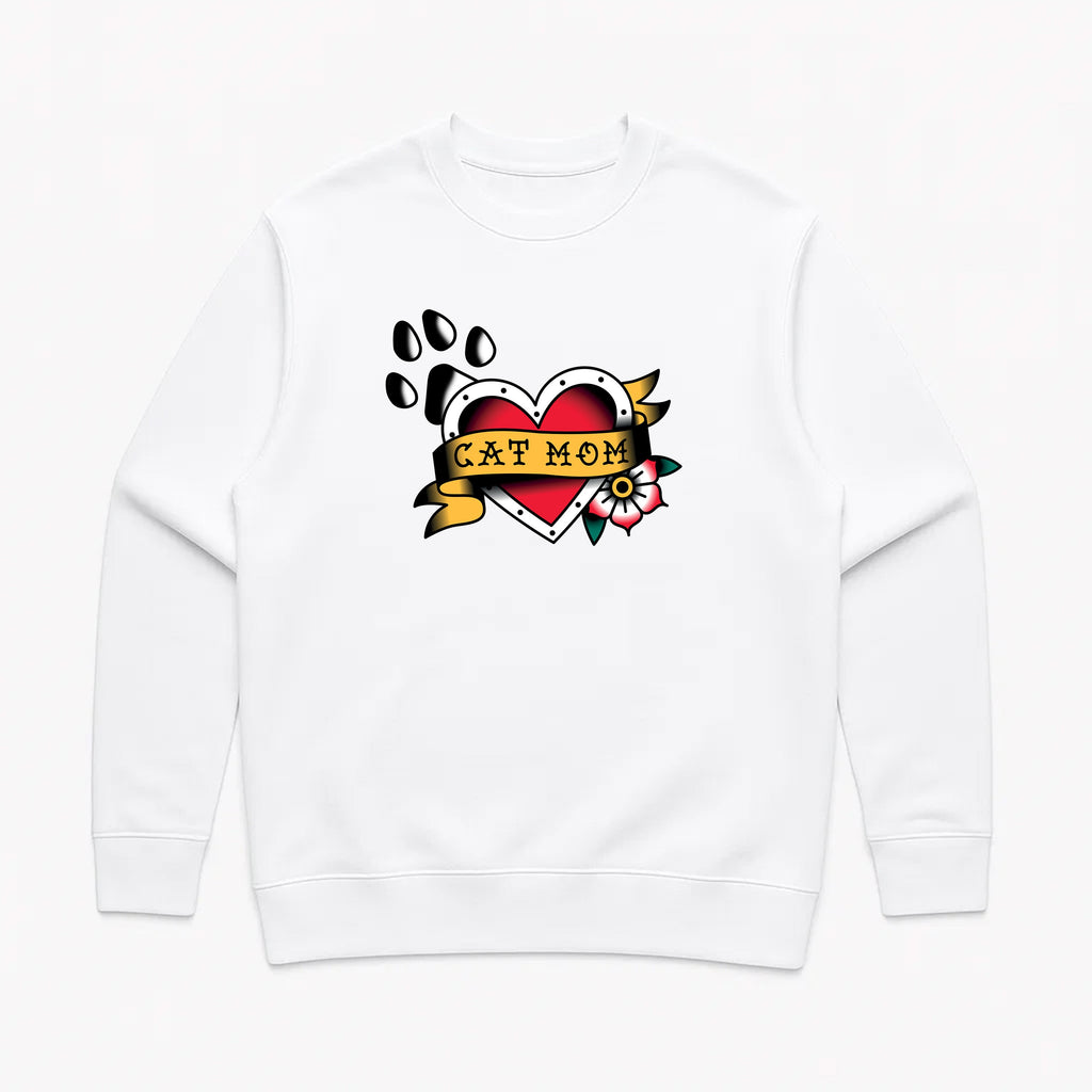 Unisex | Tattoo Cat Mom | Crewneck Sweatshirt