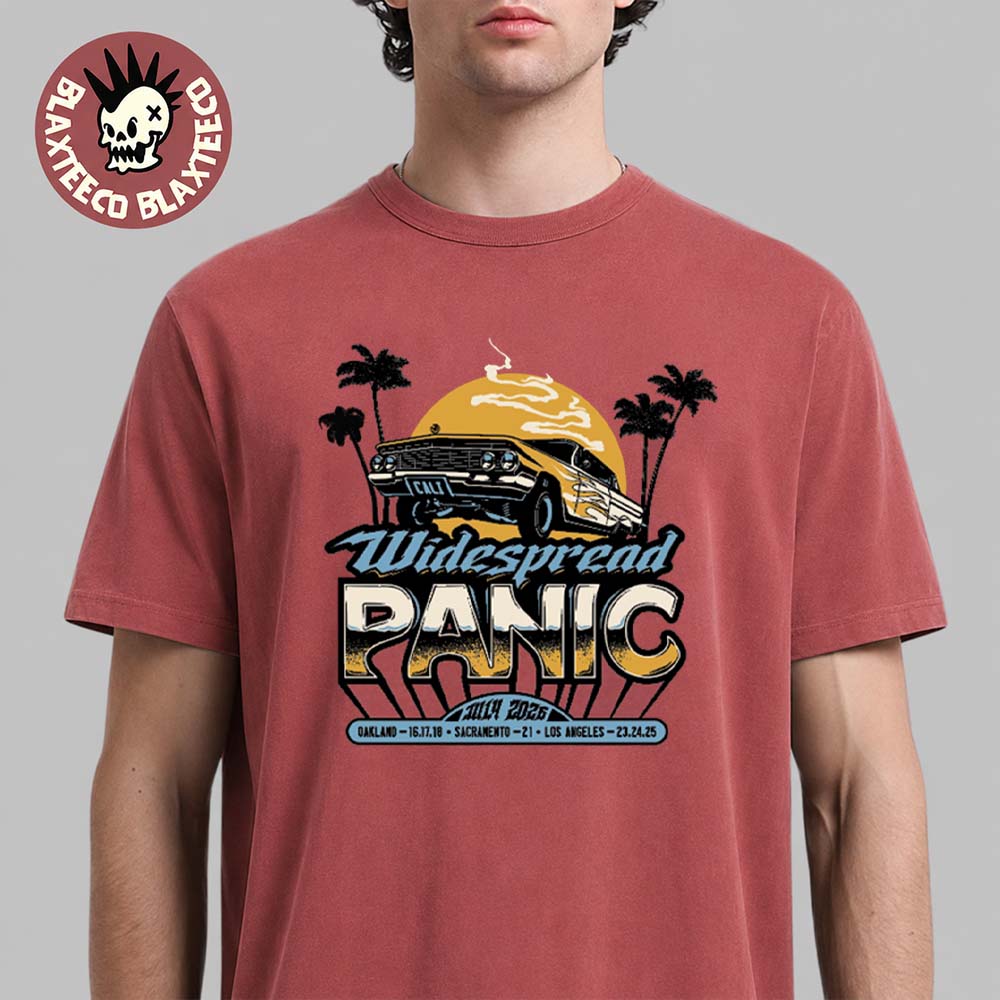 Widespread Panic California Tour 2026 Merch Tee For Oakland Sacramento And Los Angeles July 2026 T-Shirt