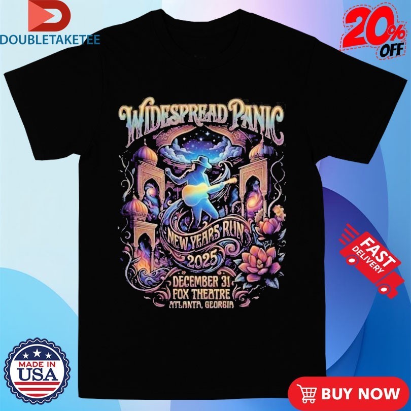 Widespread Panic New Years Run December 31 2025 Fox Theatre Atlanta Georgia Guitar Shirts
