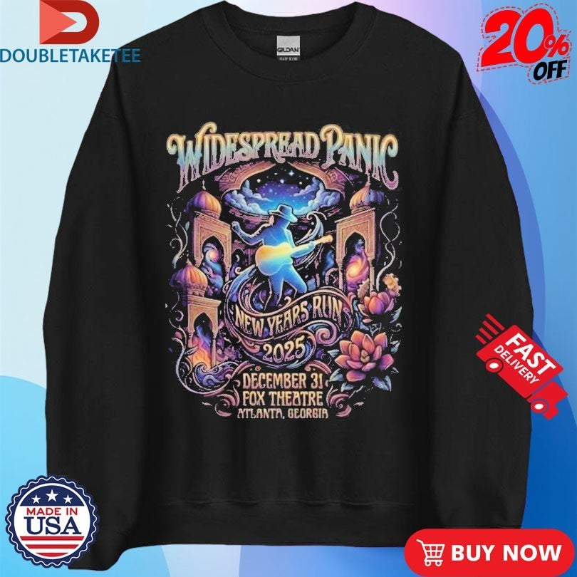 Widespread Panic New Years Run December 31 2025 Fox Theatre Atlanta Georgia Guitar Shirts