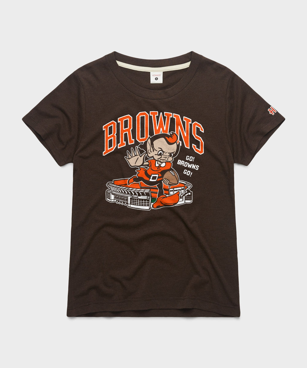 Women's Cleveland Browns Brownie Stiff Arm Stadium