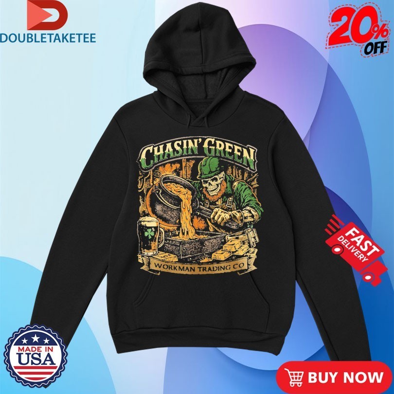Workman Chasin’ Green St Patrick’s Day Beer Skeleton Shirts