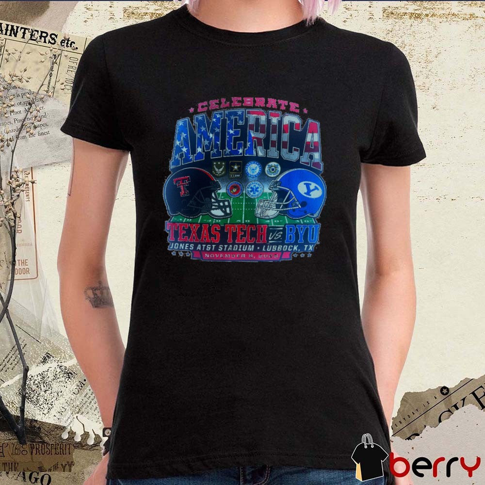 Texas Tech Red Raiders Vs Byu Cougars ESPN Celebrate America November 8 2025 Dueling Helmets t-shirt