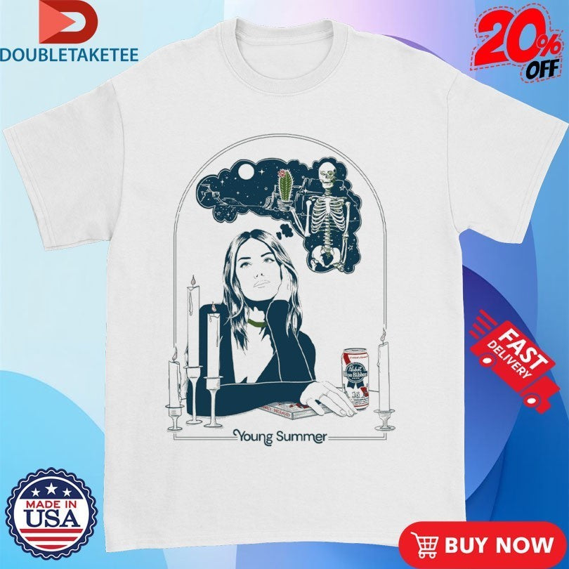 Young Summer X Pabst Blue Ribbon Skeleton Shirts