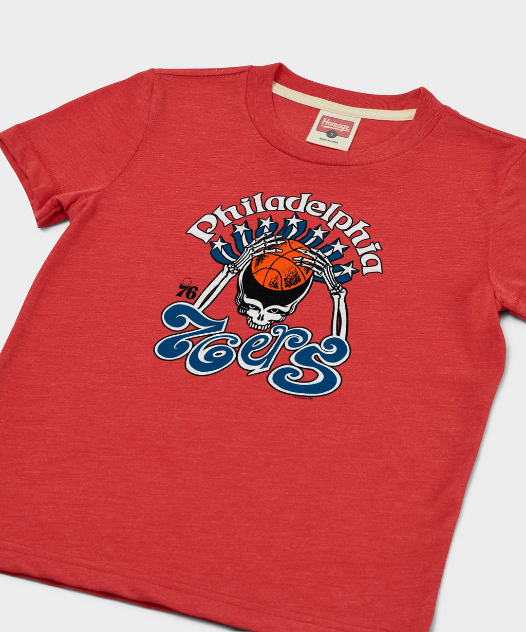 Youth NBA x Grateful Dead x 76ers Skull