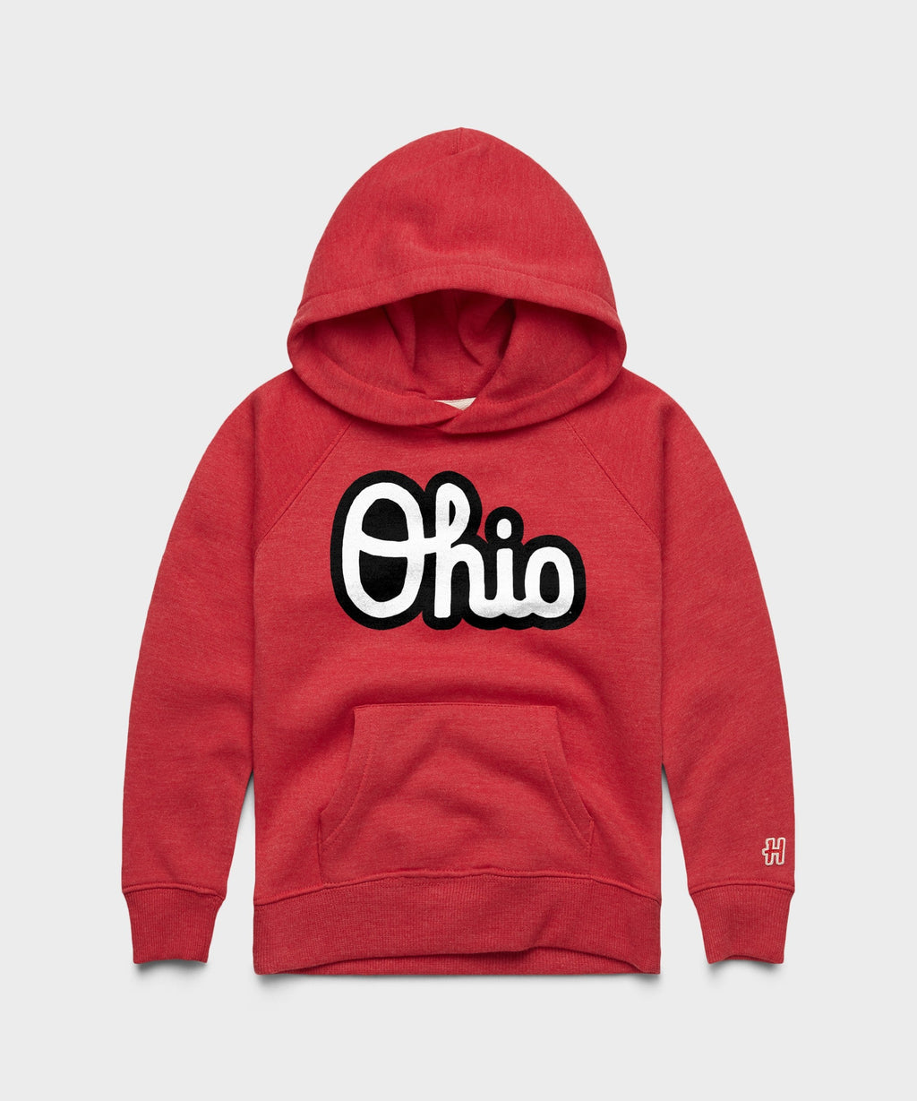 Youth Script Ohio Outline Hoodie