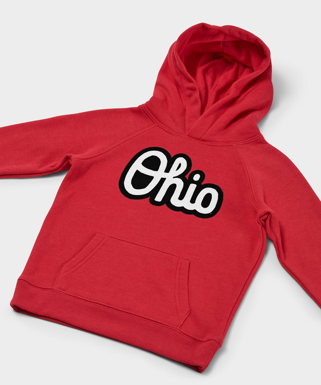 Youth Script Ohio Outline Hoodie