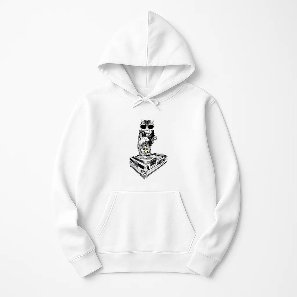 Unisex | Bruce Kitty DJ | Pullover Hoodie