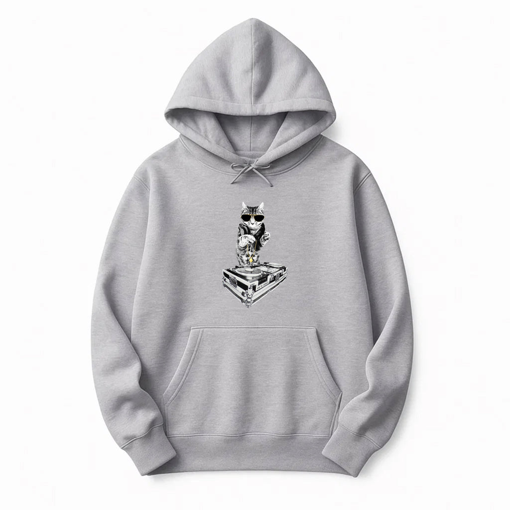 Unisex | Bruce Kitty DJ | Pullover Hoodie