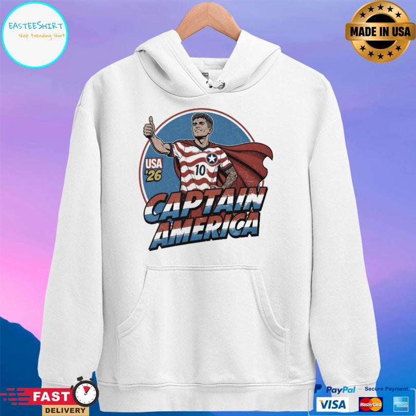 Christian Pulisic Usa 26 Captain America Shirt