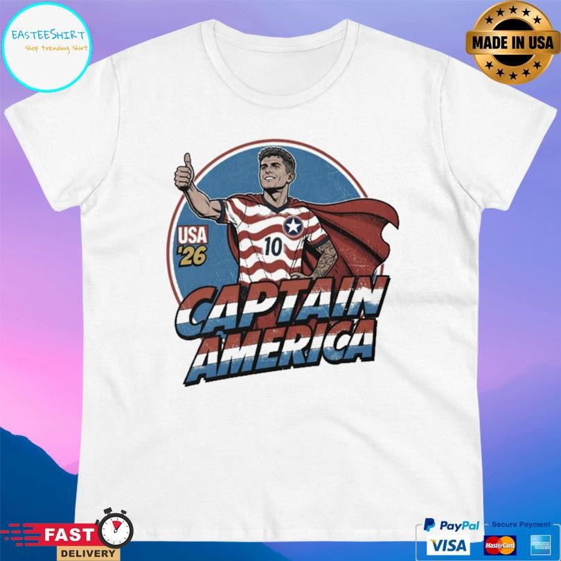 Christian Pulisic Usa 26 Captain America Shirt
