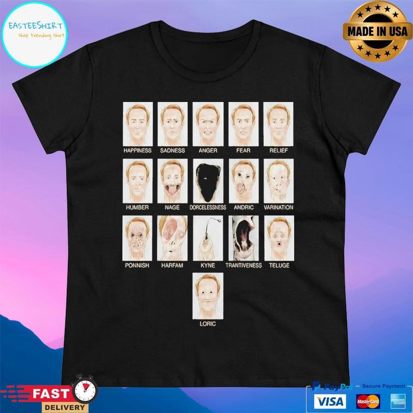 Creepy Emotion Faces Horror Shirt