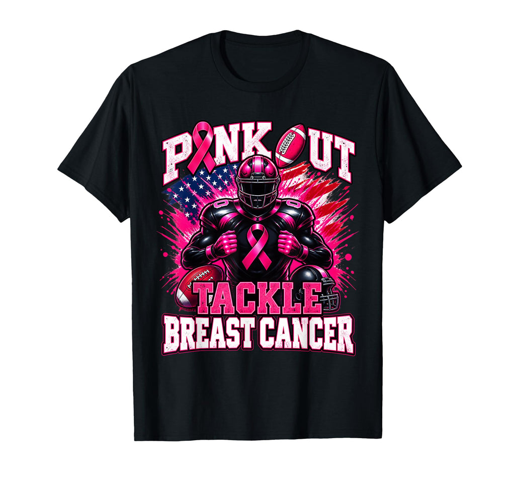 Pink Tackle Breast Cancer Football Us Flag Unisex T-shirt, Sweatshirt, Hoodie (1)