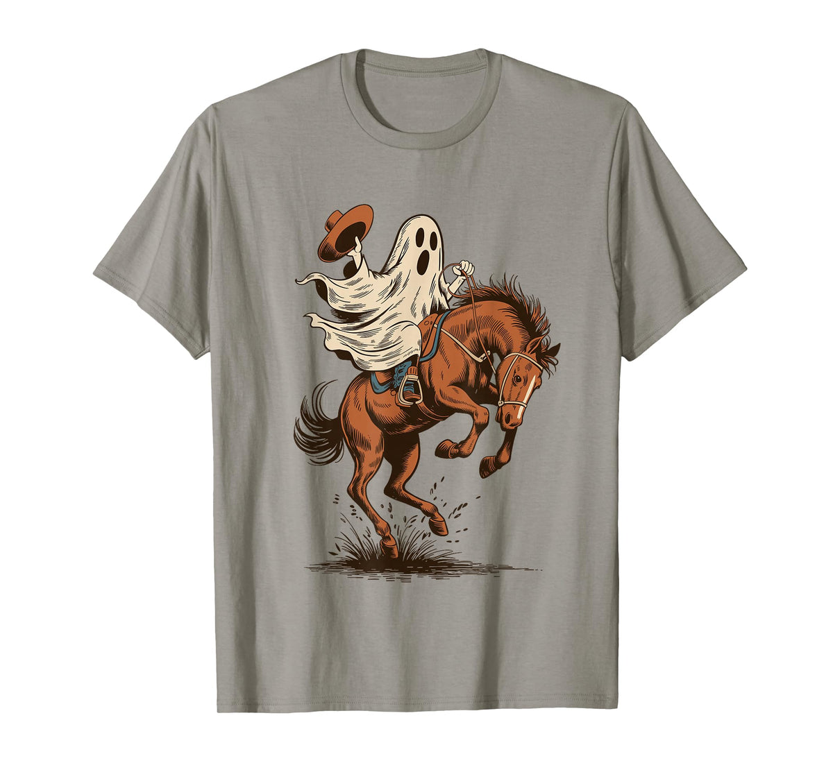 Halloween Western Cowboy Ghost Rodeo Horse Country Unisex T-shirt, Sweatshirt, Hoodie (1)