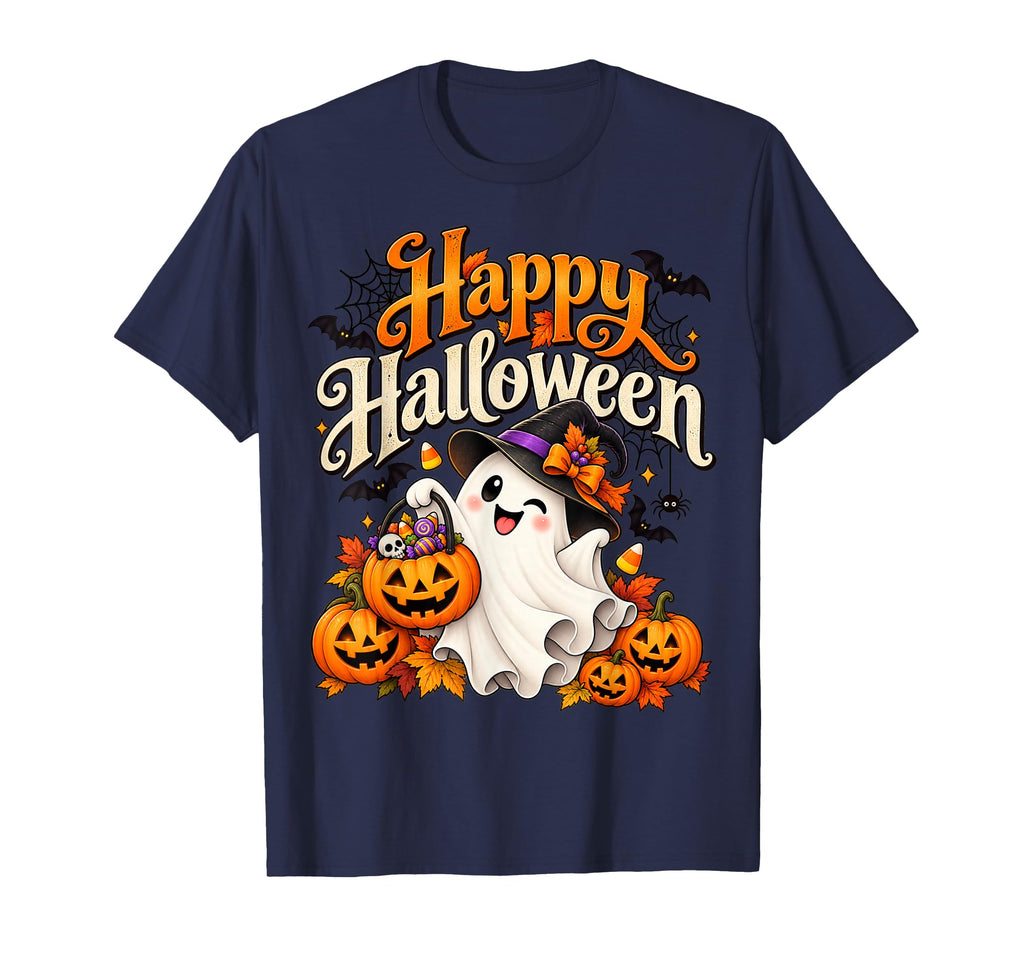 Happy Halloween Ghost Pumpkin Spooky Unisex T-shirt, Sweatshirt, Hoodie (1)