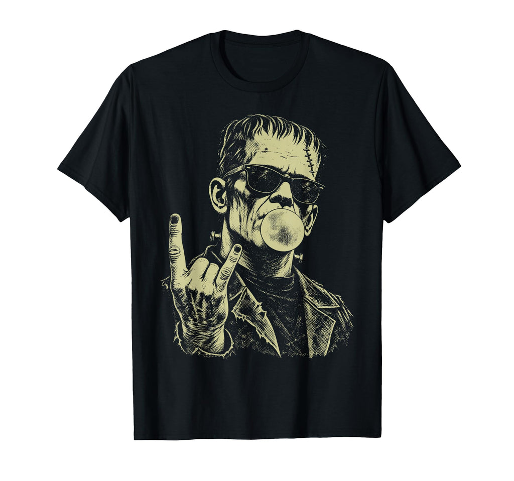 Vintage 90s Frankenstein Blowing Bubblegum Heart Sunglasses (1)