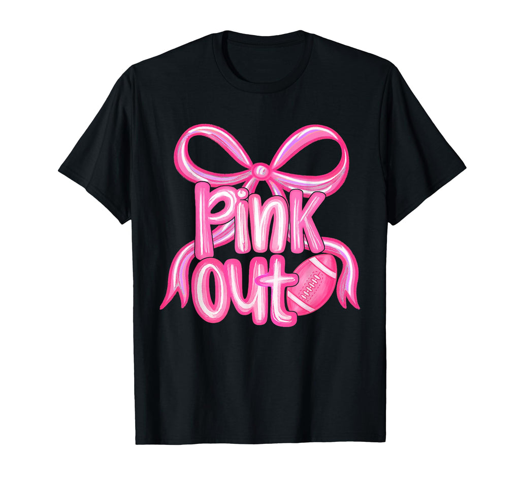 Breast Cancer Awareness Pink Football Bow Preppy Unisex T-shirt, Sweatshirt, Hoodie (1)