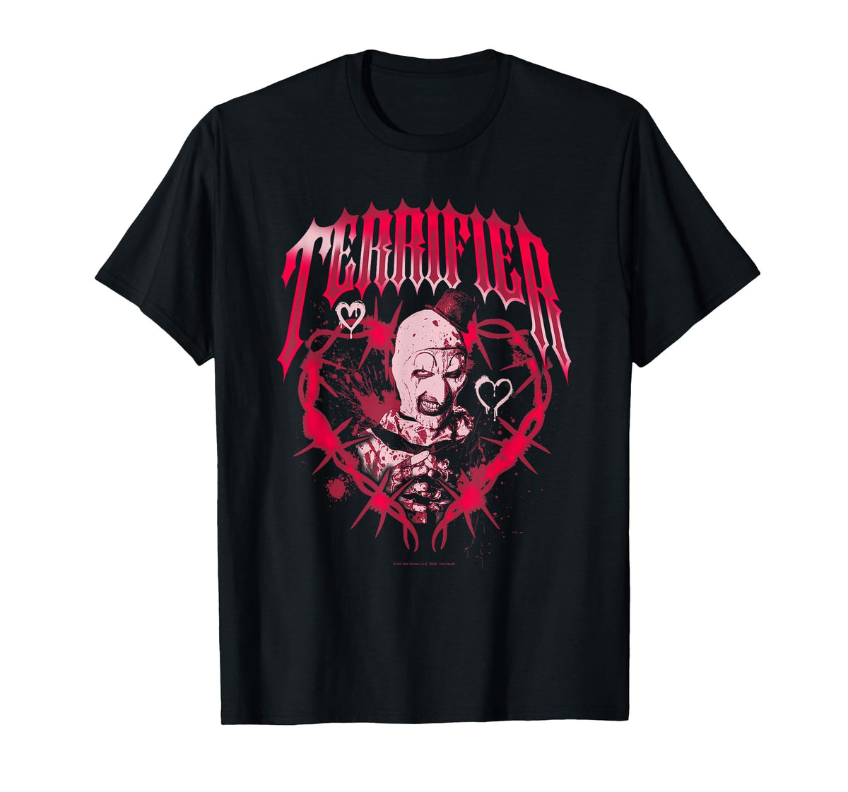 Barbed Wire Heart Art Clown Horror Movie Unisex T-shirt, Sweatshirt, Hoodie (1)