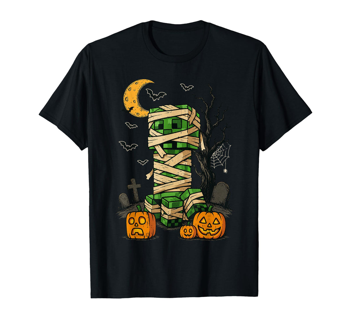 Halloween Gamer Pixel Monster Mummy Gaming Costume Unisex T-shirt, Sweatshirt, Hoodie (1)