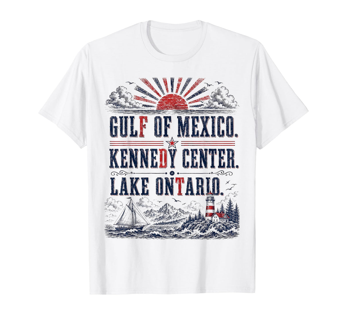 Gulf Mexico Kennedy Center Lake Ontario Vintage Retro Unisex T-shirt, Sweatshirt, Hoodie (1)