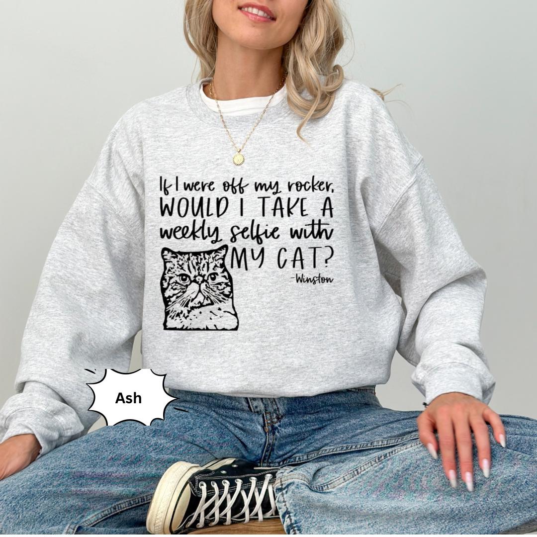 Girl Winston Cat Selfie Tv Show Merch Unisex T-shirt, Sweatshirt, Hoodie (3)