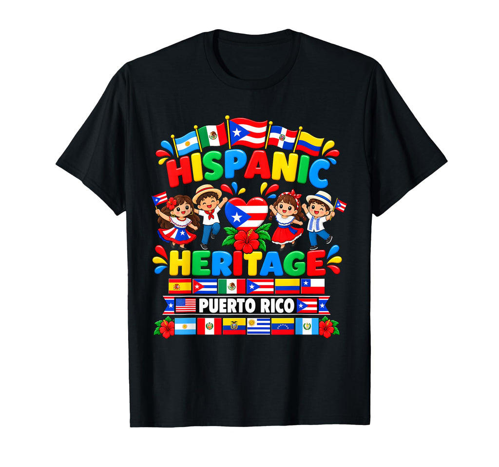 Puerto Rico Flag Hispanic Heritage Month Boricua Rican Unisex T-shirt, Sweatshirt, Hoodie (1)