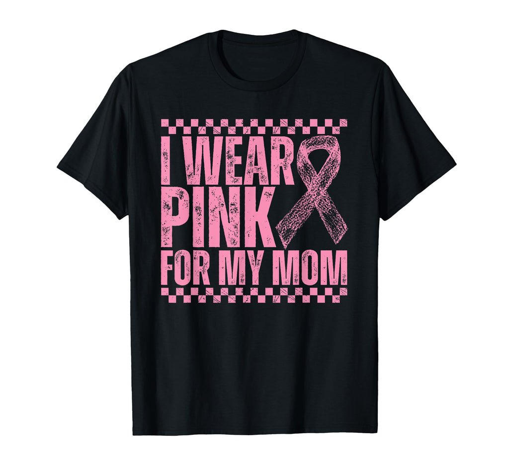 Pink Mom Pink Ribbon Breast Cancer Awareness Unisex T-shirt, Sweatshirt, Hoodie (1)