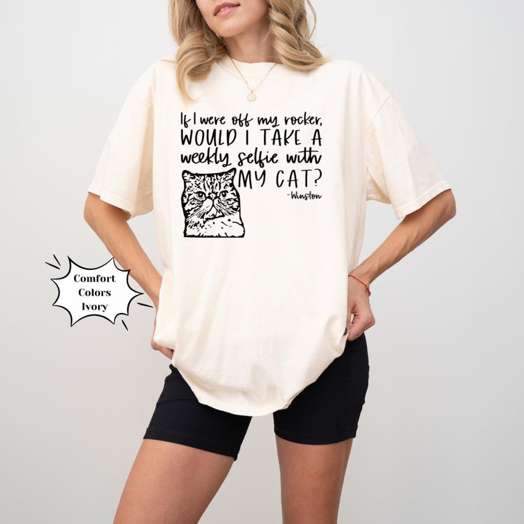 Girl Winston Cat Selfie Tv Show Merch Unisex T-shirt, Sweatshirt, Hoodie (2)