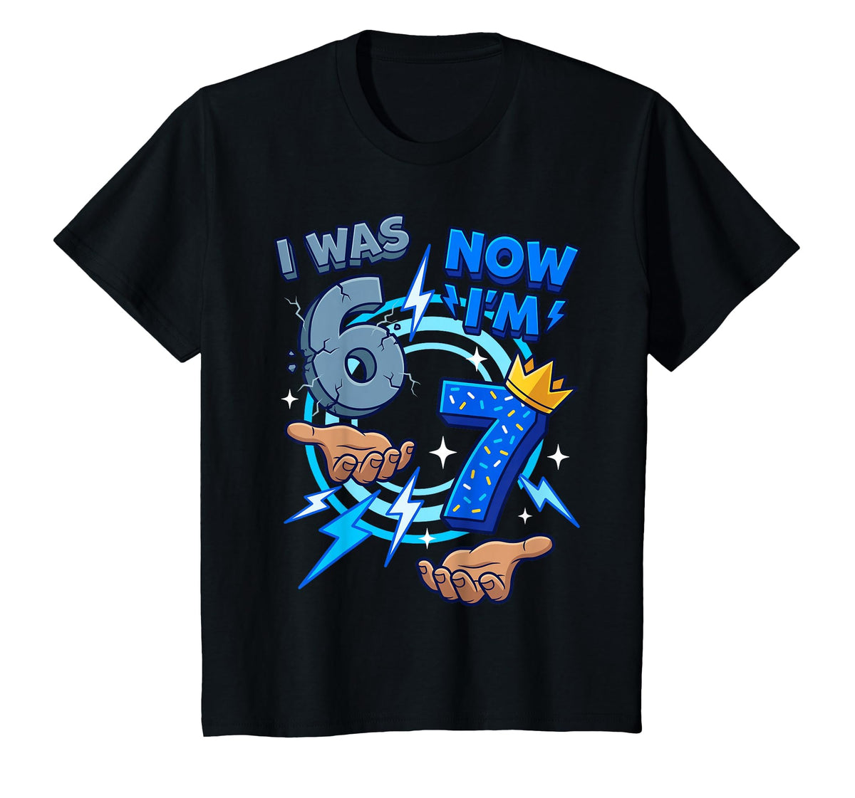 Now I'M 7th Birthday Birthday Unisex T-shirt, Sweatshirt, Hoodie (1)