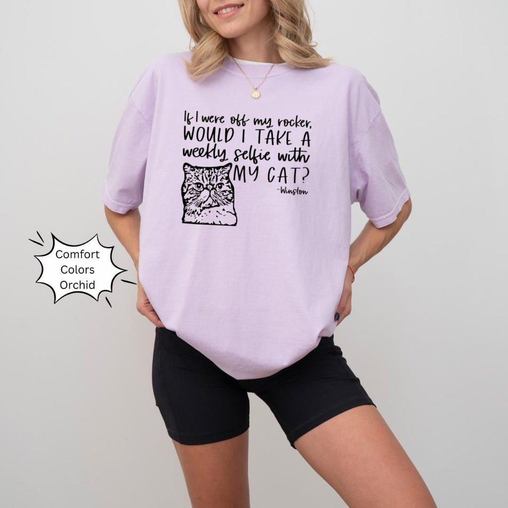 Girl Winston Cat Selfie Tv Show Merch Unisex T-shirt, Sweatshirt, Hoodie (4)