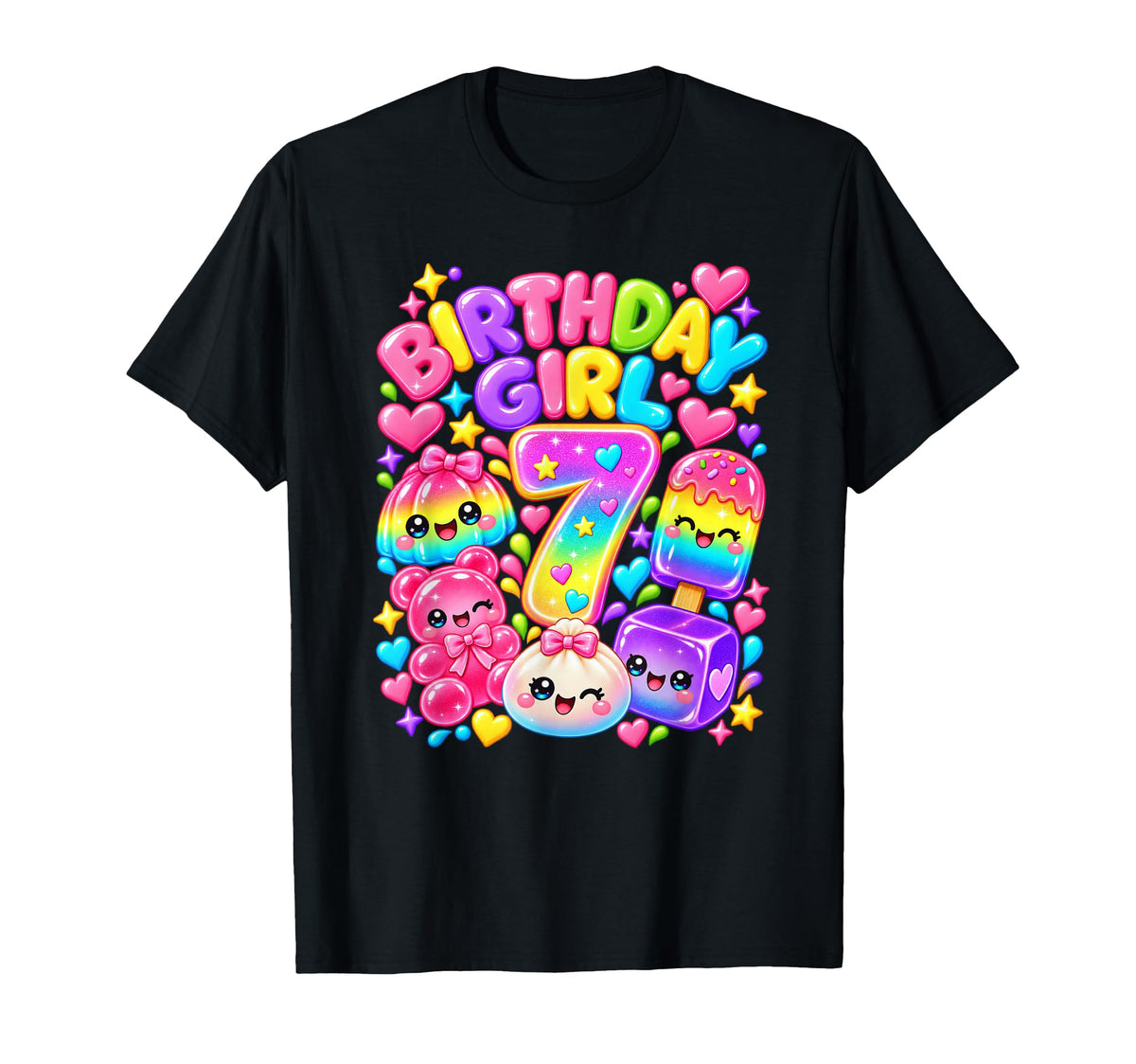 7th Birthday Girl Year Old Squishy Dumpling Party Unisex T-shirt, Sweatshirt, Hoodie (1)