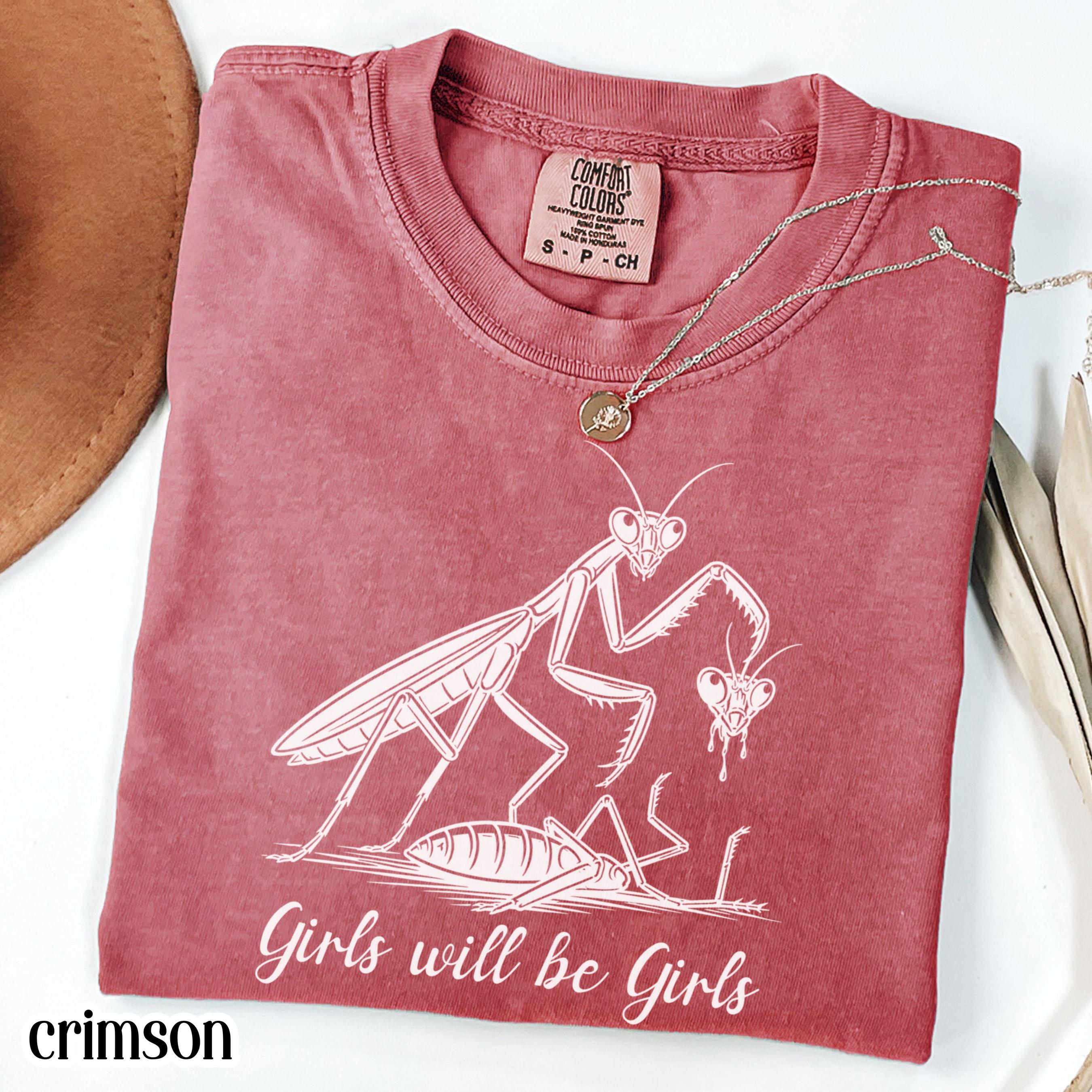 Comfort Colors Praying Mantis Feminist Tee Garden Nature Lover Insect Cottagecore (4)