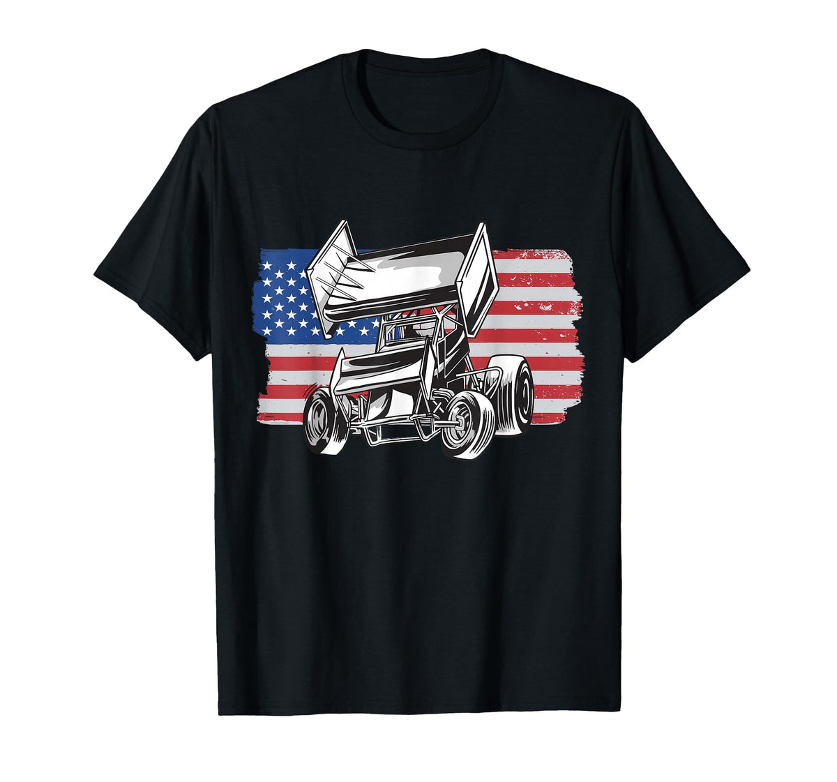Sprint Car Racing Usa Flag Unisex T-shirt, Sweatshirt, Hoodie (1)