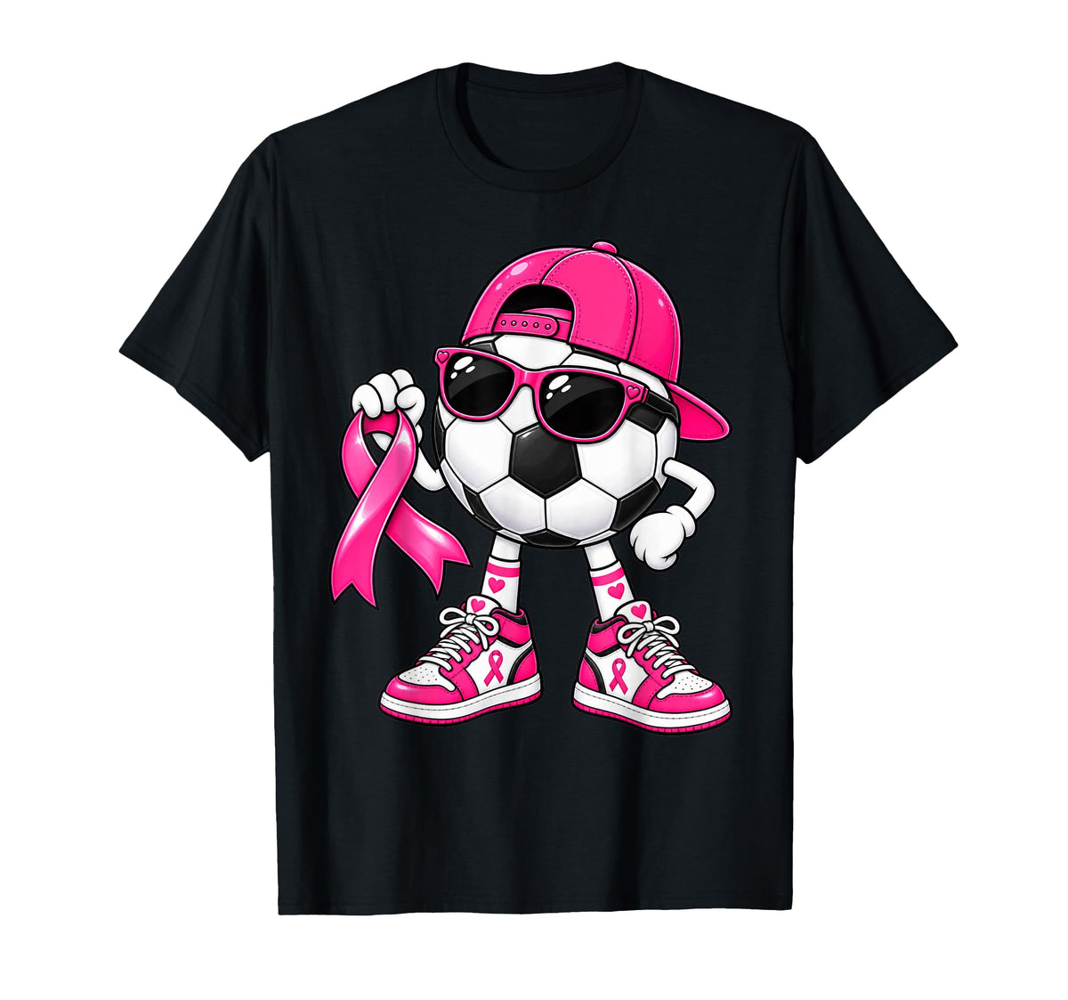 Breast Cancer Awareness Soccer Drip Pink Ribbon Unisex T-shirt, Sweatshirt, Hoodie (1)