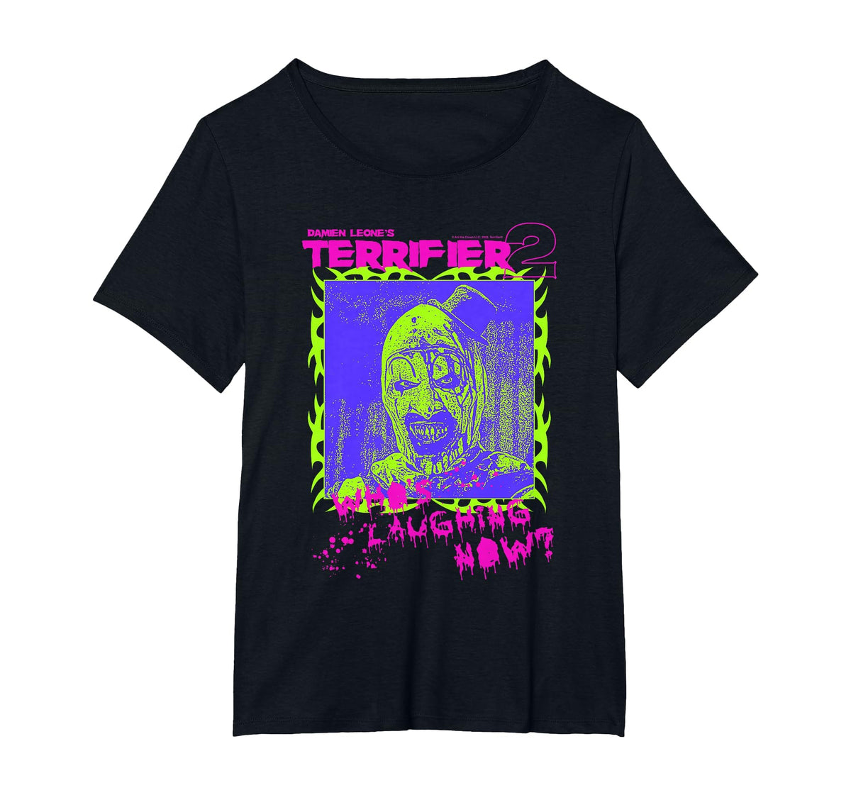 Neon Who'S Laughing Art Clown Horror Movie Unisex T-shirt, Sweatshirt, Hoodie (1)