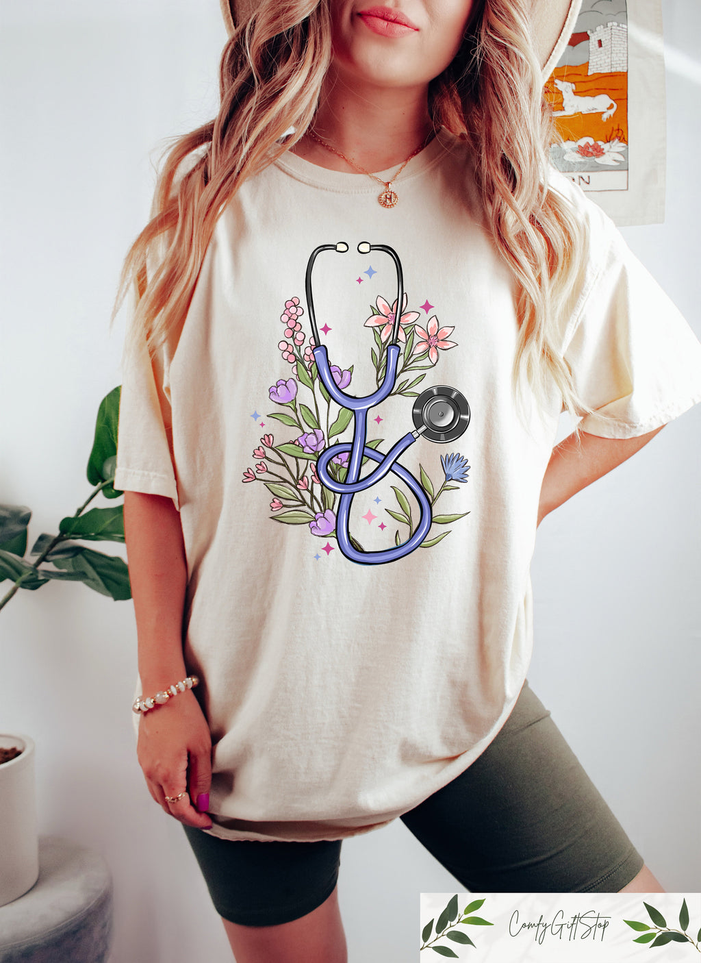 Comfort Retro Floral Stethoscope Nurse Doctor Floral Nurse Nursing Nurse Nurse (2)