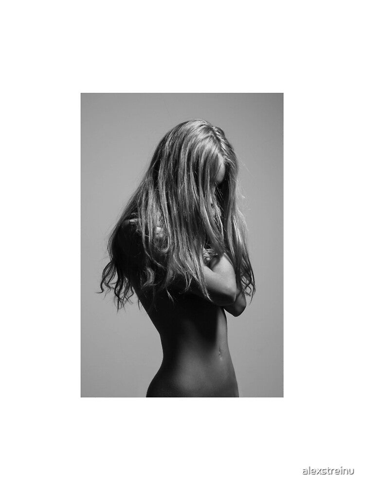 Beautiful blonde girl b&w by alexstreinu