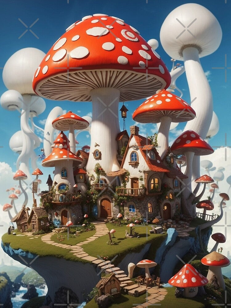 Whimsical Mushroom Village A by Vitalka-uk