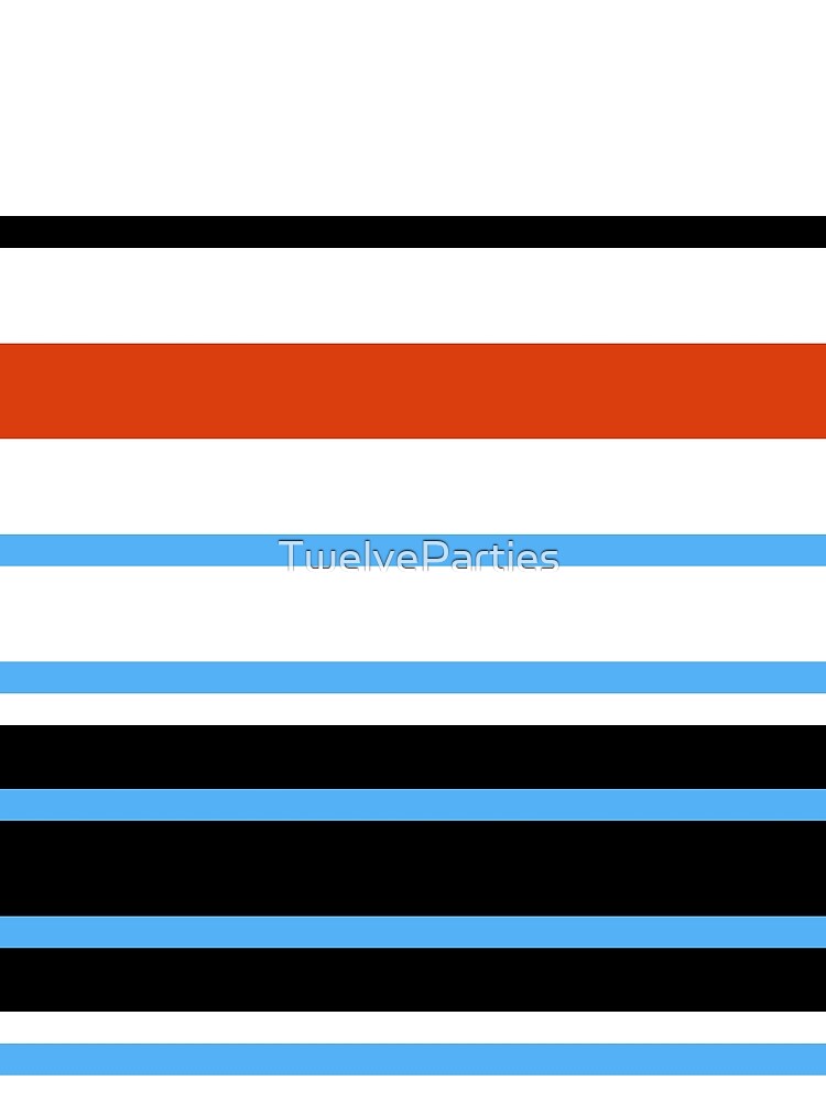 Abstract Horizontal WUBR Stripes by TwelveParties