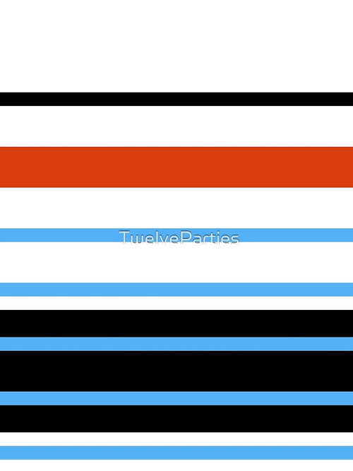 Abstract Horizontal WUBR Stripes by TwelveParties