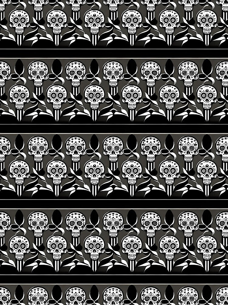 Stylish Skull Stripes by JoanNinjaHen