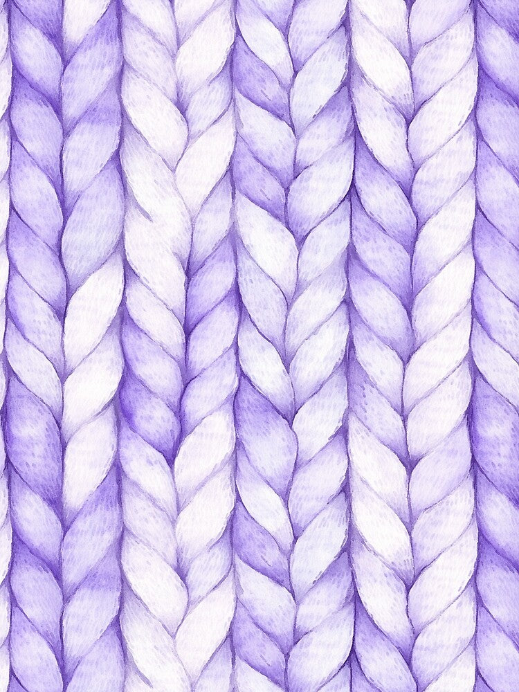 Purple Autumn Fall Sweater Braids Watercolor All Over by Feeling Artsy